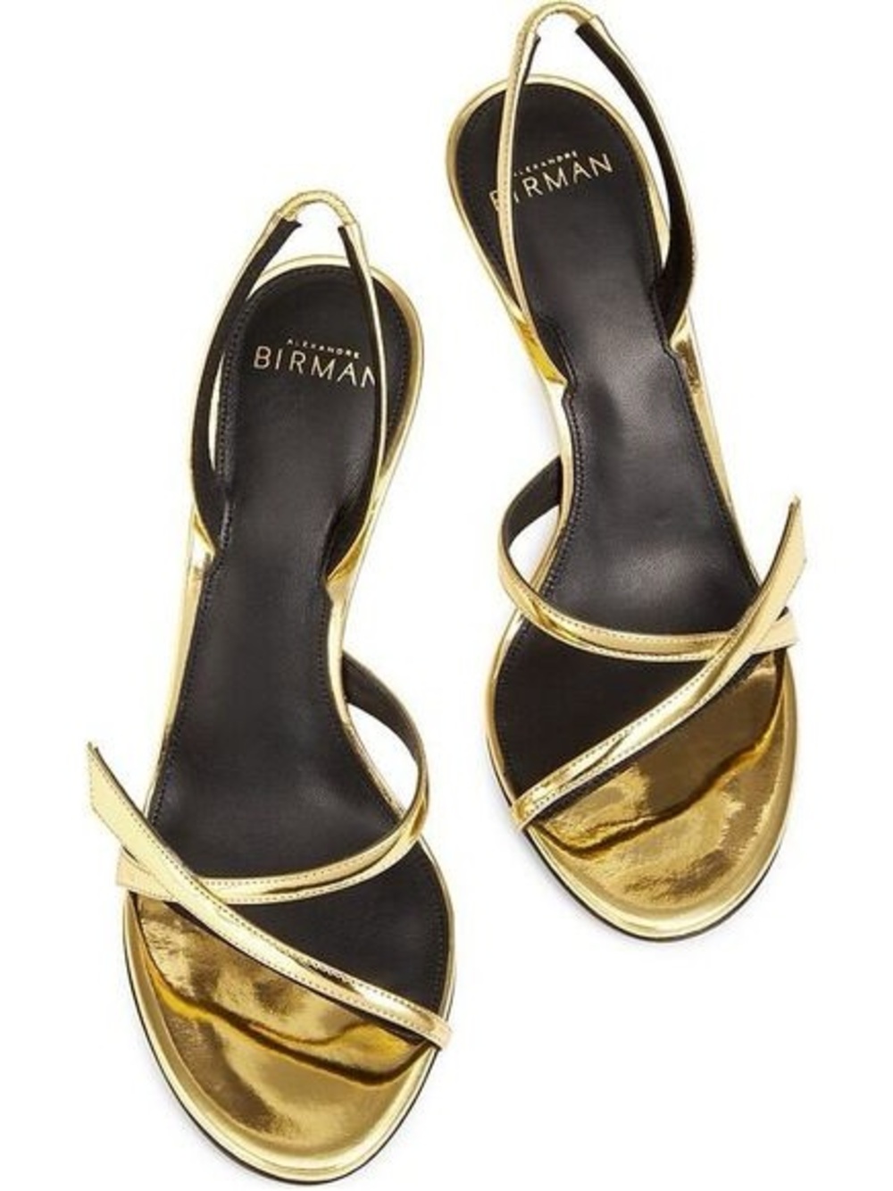 NEW Alexandre Birman Tita 85 metallic gold leather sandals heels sz 8.5 EU 39